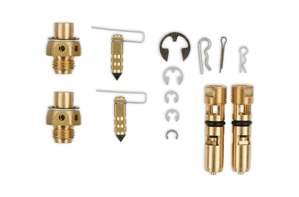 Holley needle and seat detail highlighting reliable fuel shutoff