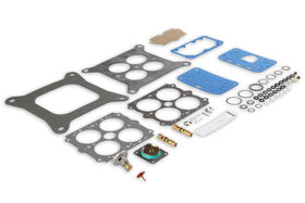 Holley detailed view of needles and seats for precise fuel metering control