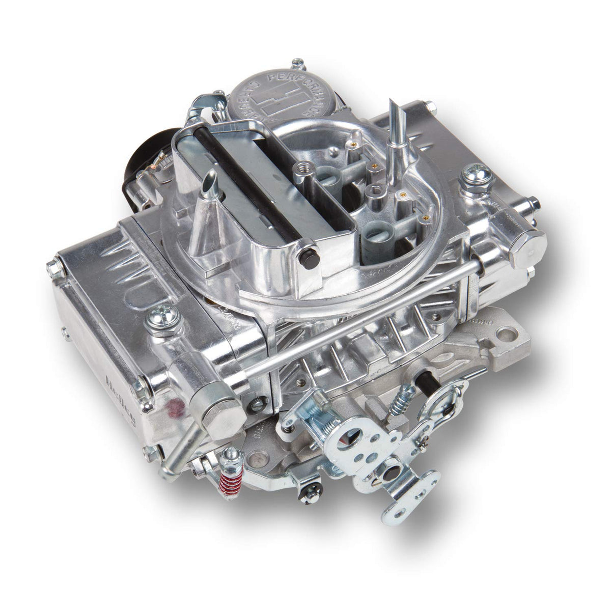 Holley Street Warrior front view showing throttle bores and mounting flanges for easy fitment
