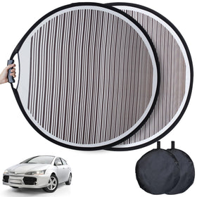 Homaisson front view of 32-inch reflector showing clear striped pattern and improved visibility