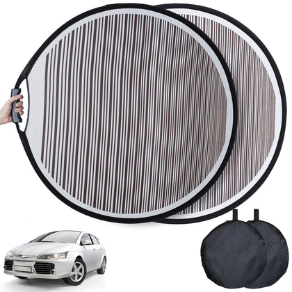 Homaisson front view of 32-inch reflector showing clear striped pattern and improved visibility