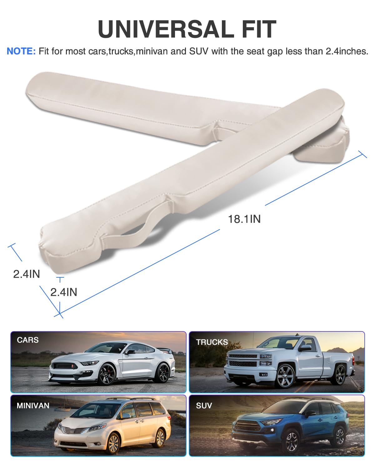 Homaupt installed on passenger side blocking gap and preventing dropped items