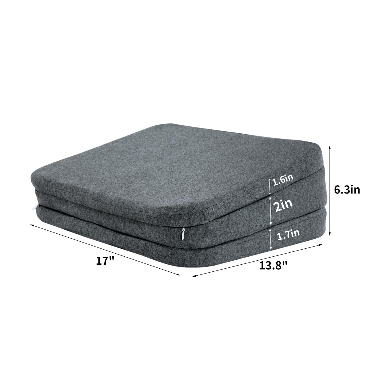 HOMBYS separated foam layers illustrating adjustable three-height option