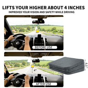 HOMBYS installed on car seat demonstrating improved driving position