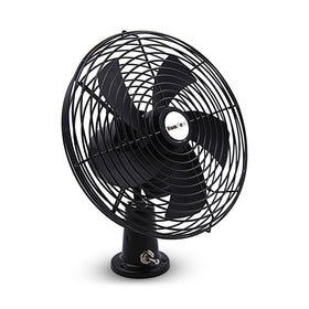 Homdec front view metal fan showing grill and airflow for durable ventilation