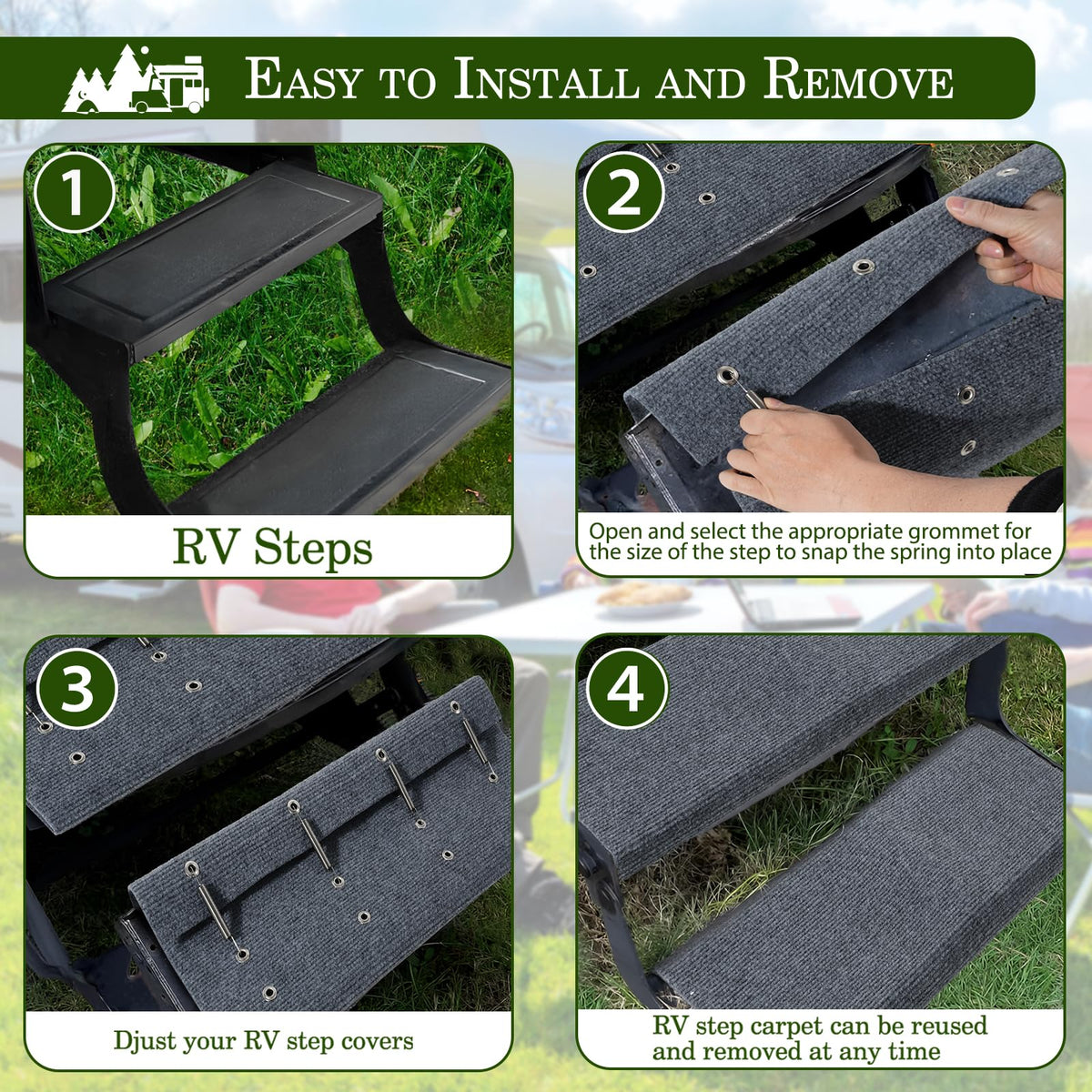 HOMEE wrap-around edge detail protecting step holes and edges