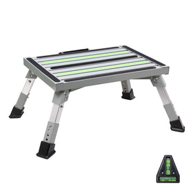 Homeon Wheels front view showing wide platform and stable frame for safer steps