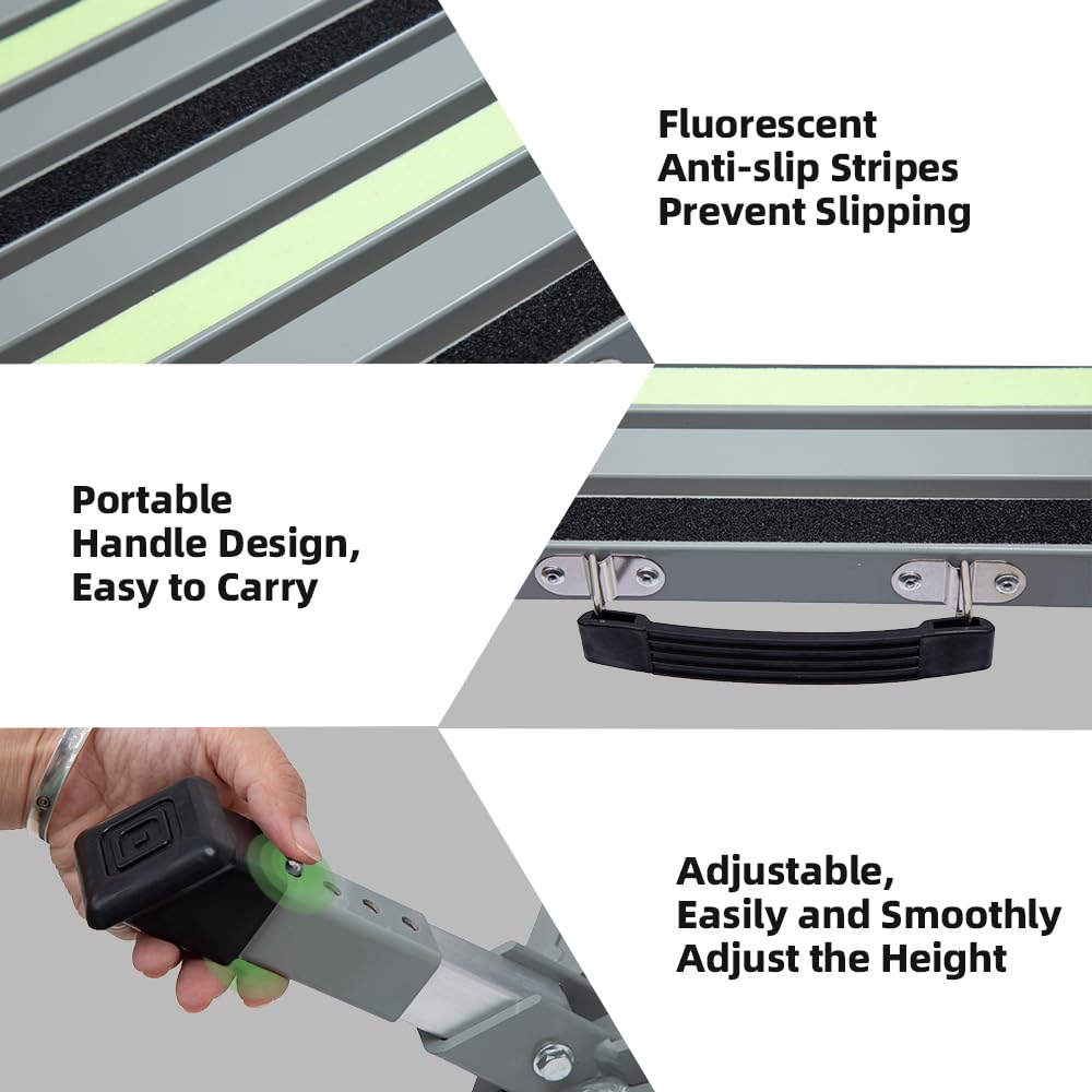 Homeon Wheels close-up of non-slip platform strips for secure footing