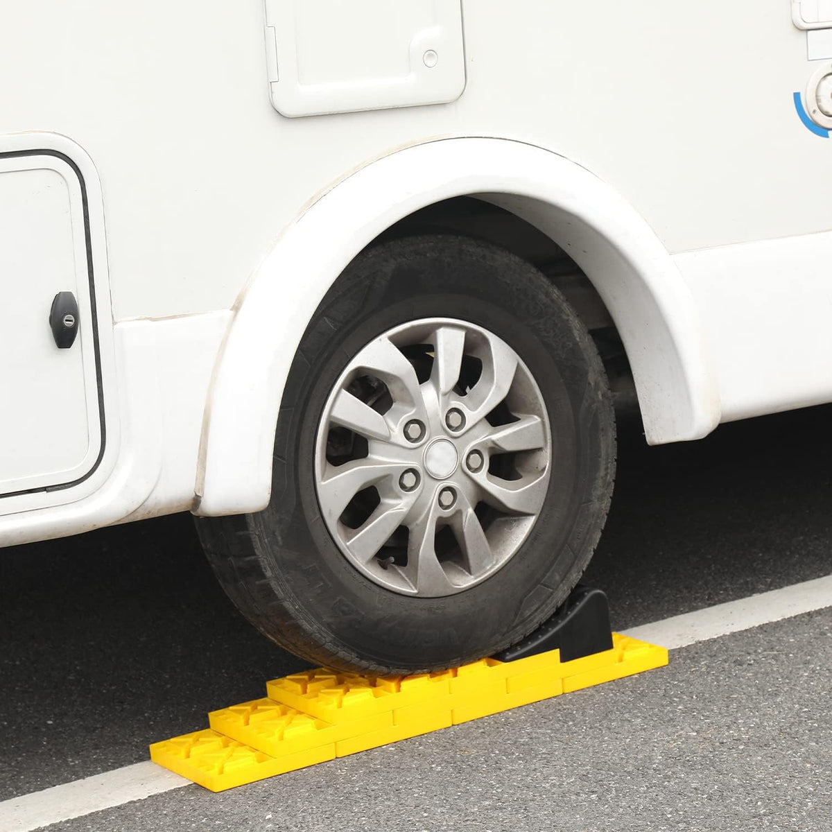 Homeon Wheels stacked blocks showing height increments and leveling precision