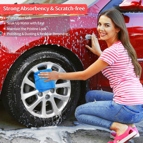HOMERHYME towel absorbing spilled liquid demonstrating high absorbency