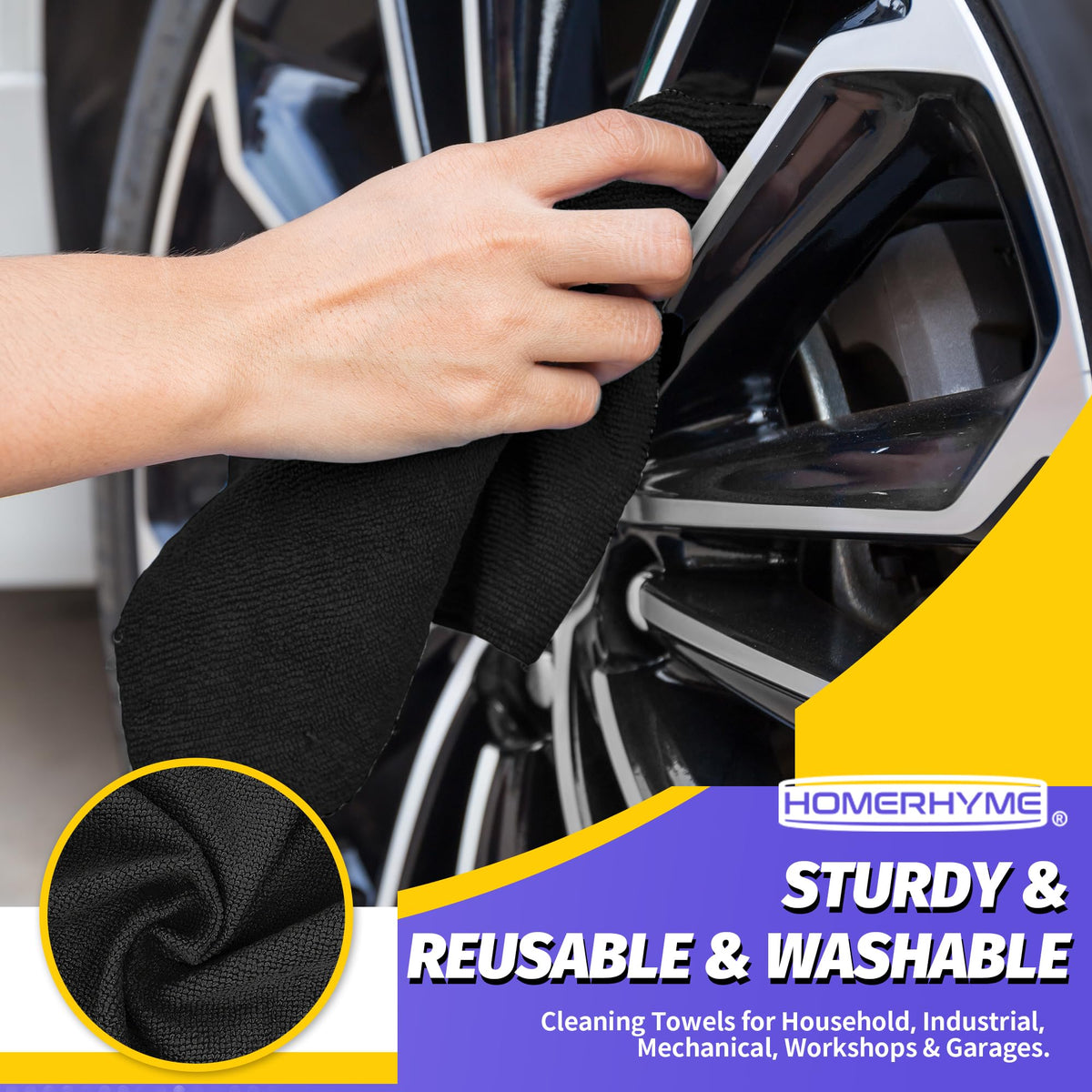 HOMERHYME towel drying car paint leaving streak-free shine and fast absorbency