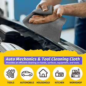 HOMERHYME towel removing streaks from glass showing clear, streak-free results