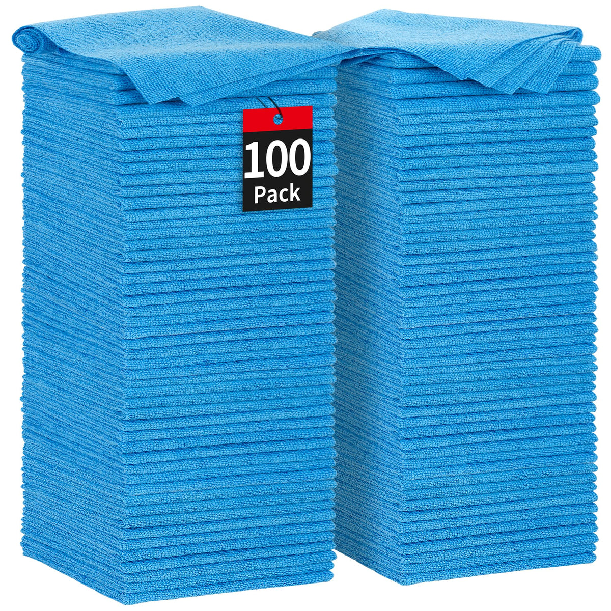 HOMERHYME front packaging showing 100-pack blue shop towels and value