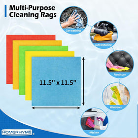 HOMERHYME towels in washing machine highlighting reusable, washable advantage