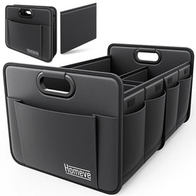 Homeve front view packed trunk organizer showing tidy storage and quick access
