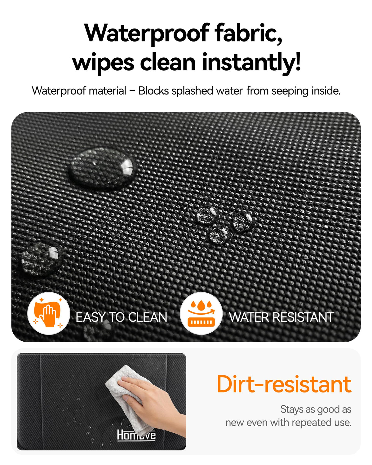 Homeve waterproof Oxford cloth closeup resisting liquid and easy cleaning