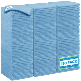 HOMEXCEL front pack showing 150 blue towels and clear quantity benefit