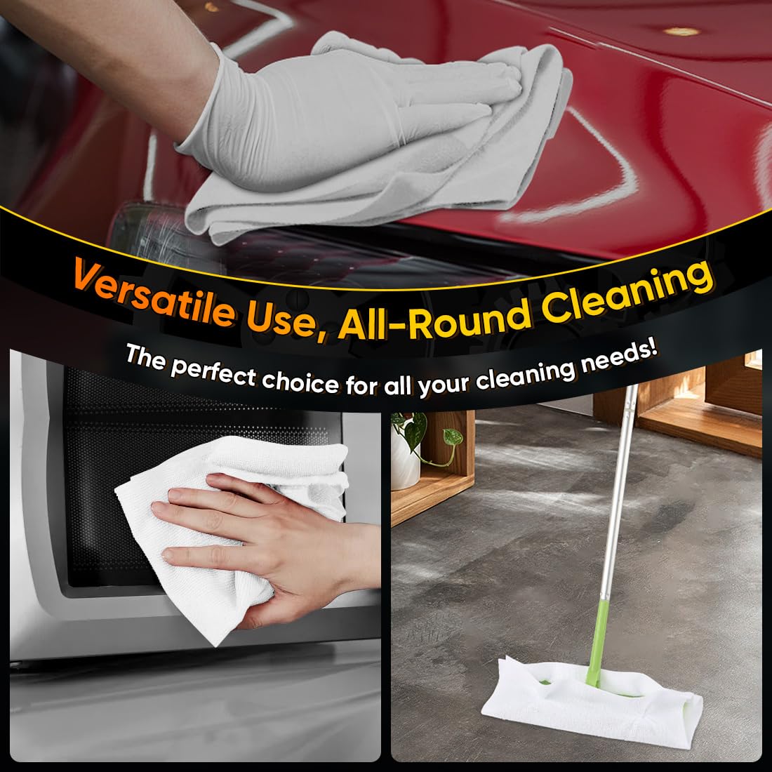 HOMEXCEL towel used for car washing providing streak-free finish