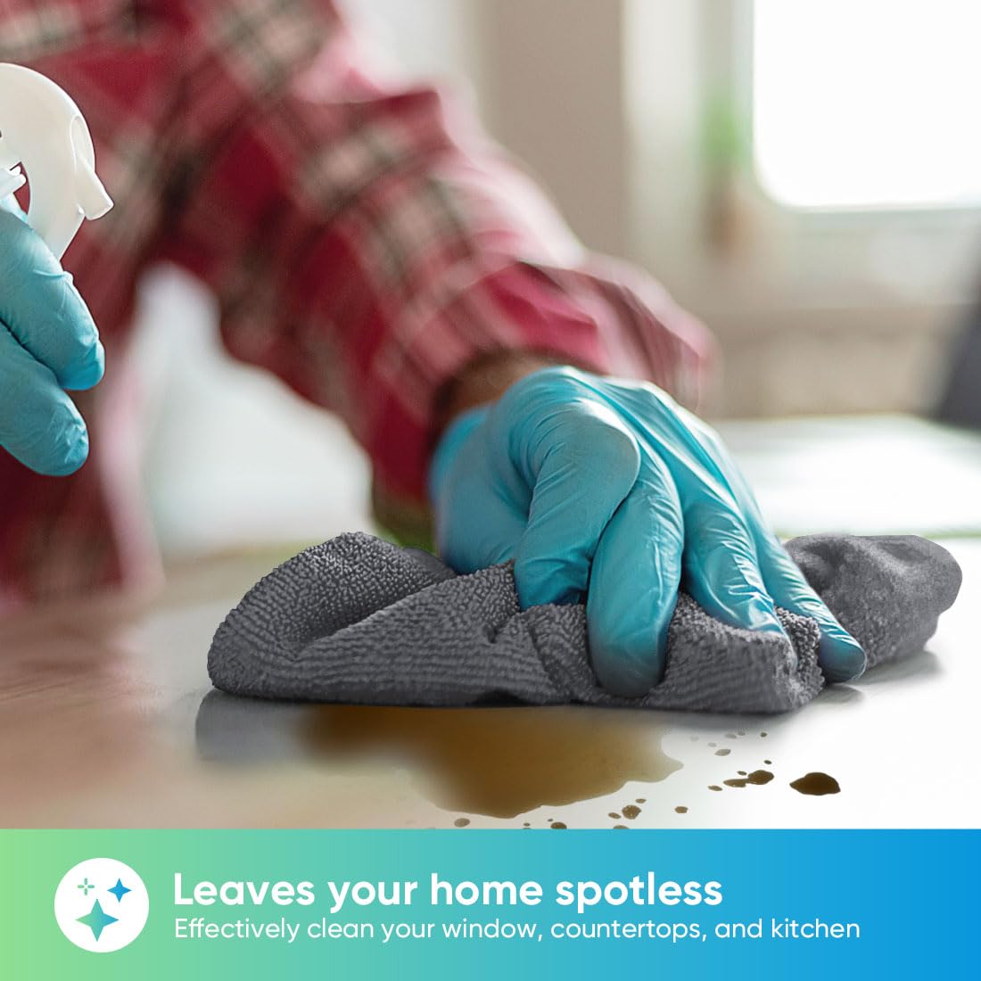 HOMEXCEL towel polishing glass with streak-free clarity benefit