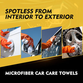 HOMEXCEL towel wiping car paint demonstrating scratch-free polishing