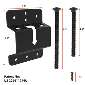 Homydom close-up of patented chute design enabling easy screw adjustments