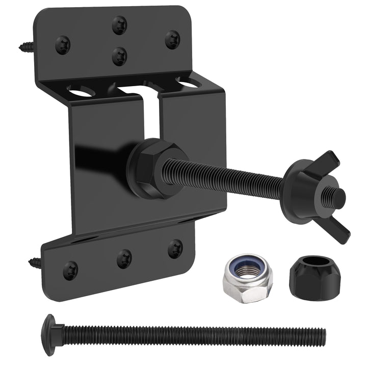 Homydom front view of mounted spare tire bracket showing secure storage benefit