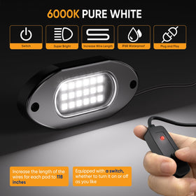 Honalia closeup of LED beads revealing even 18‑chip layout for brighter underglow