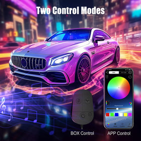 Honalia installed in car footwell providing ambient cabin glow