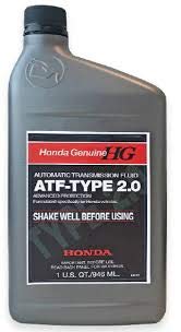 Honda ATF-Type 2.0 front container showing OEM label and correct fluid choice