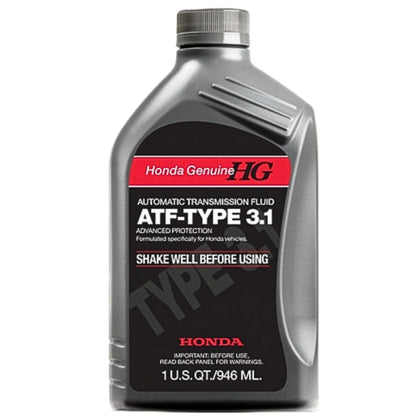Honda genuine ATF Type 3-1 front bottle showing label and OEM quality