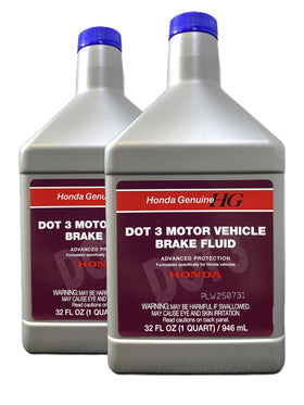 Honda DOT 3 front label showing product name and volume for OEM confidence