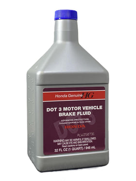 Honda DOT 3 pouring close-up showing clean pour and service convenience