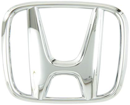 Honda front grille emblem front view showing authentic OEM fit and finish
