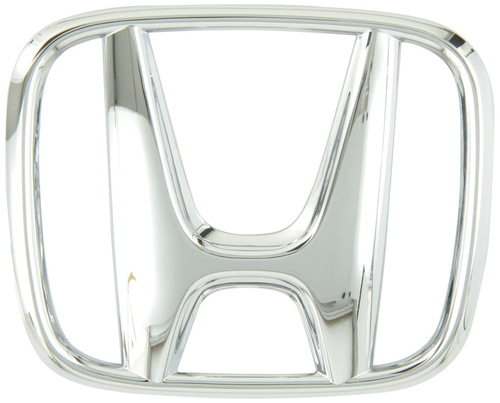 Honda front grille emblem front view showing authentic OEM fit and finish