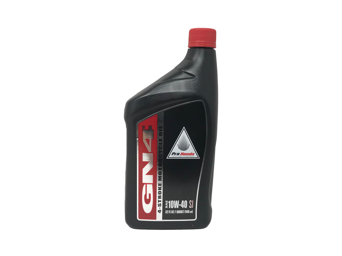 Honda GN4 10W‑40 quart closeup label for correct viscosity and confidence