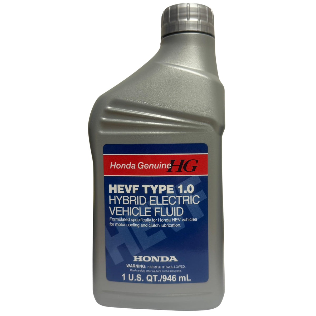 Honda HEVF Type 1.0 front bottle showing brand and size for correct replacement