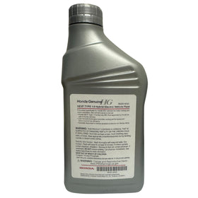 Three-liter Honda HEVF bottle next to measuring scale for capacity clarity