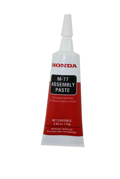Honda M77 front packaging showing OEM tube and label for authentic part