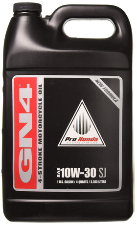 Honda Pro GN4 1-gallon front view showing durable packaging and correct oil choice
