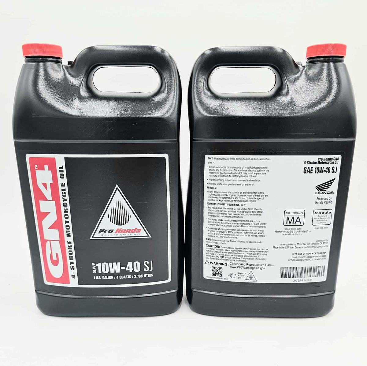 Honda Pro GN4 front view twin pack showing labels and OEM part number for reliable maintenance