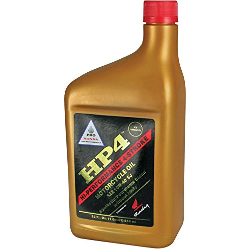 Honda Pro being poured into motorcycle engine illustrating clean fill and maintenance ease