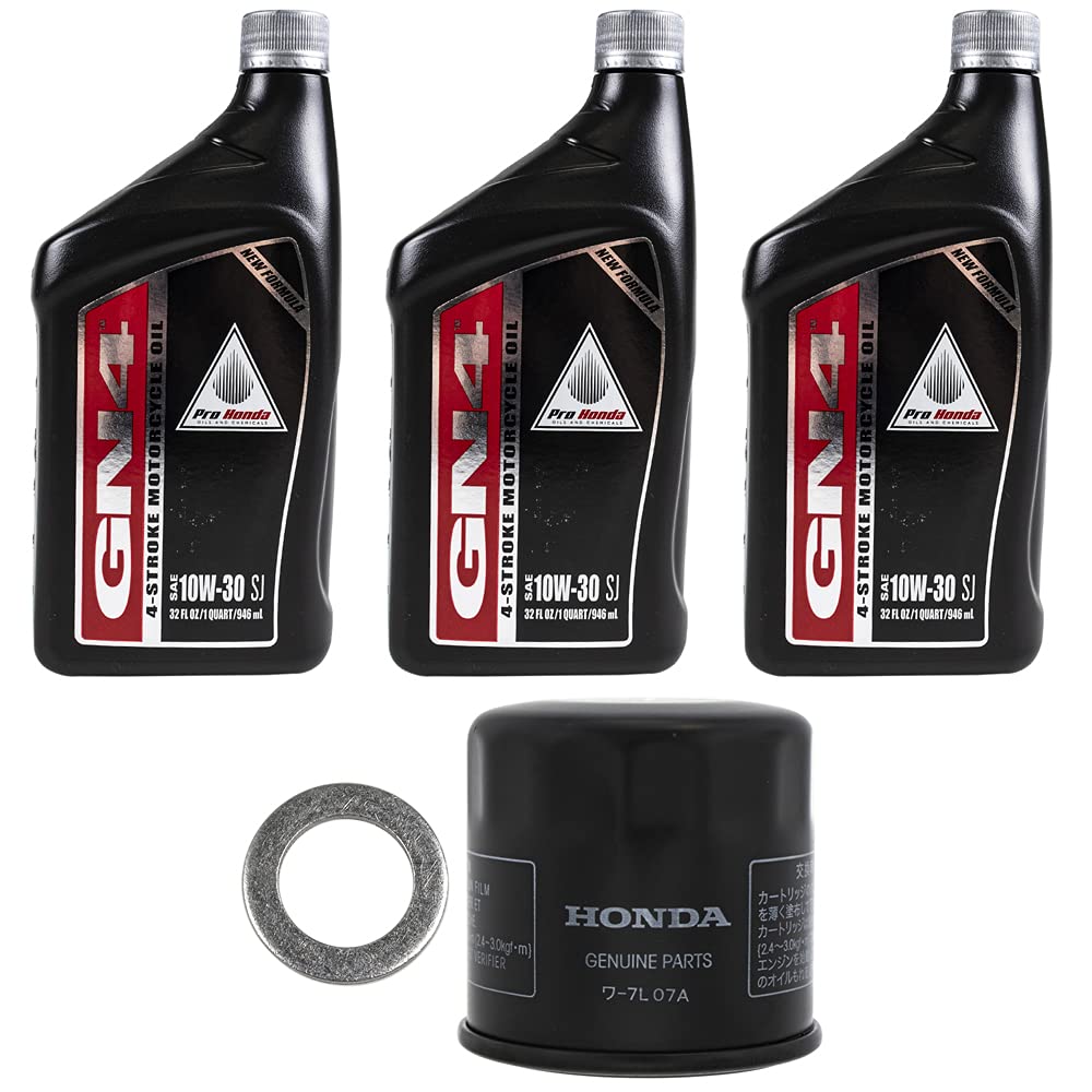 Honda oil change kit front packaging showing all included parts and model fitment benefits