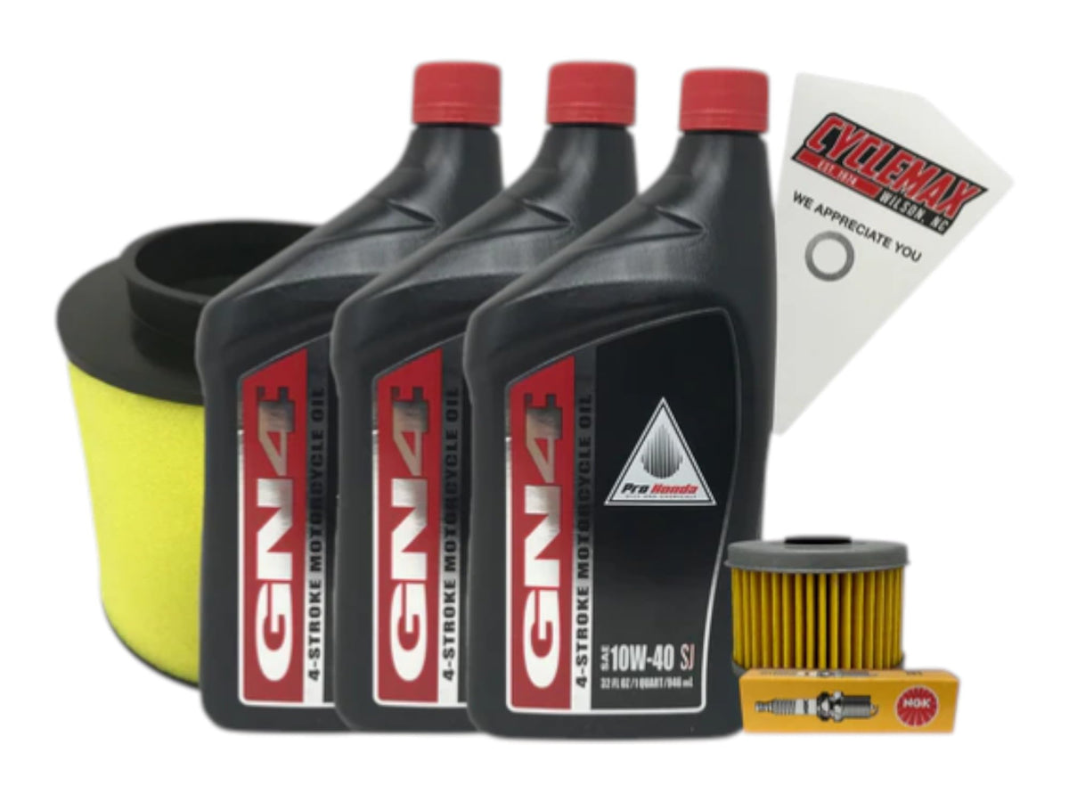 Honda TRX 300 kit front packaging showing parts for clean, correct maintenance