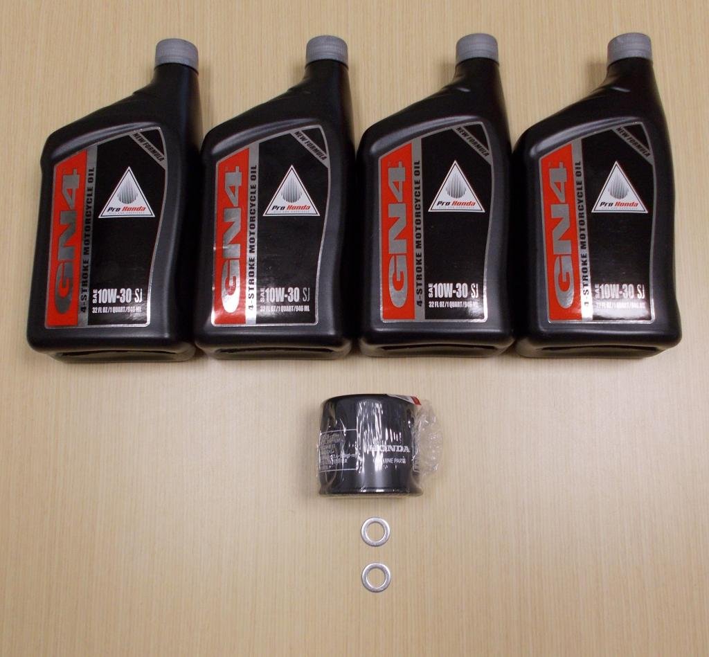 Honda VTX 1300 service kit front view showing filter and components for easy maintenance