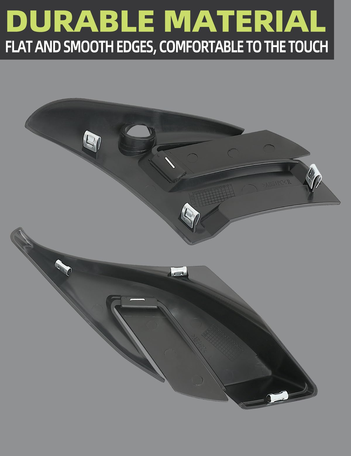 HONFQP cowl end beside ruler illustrating correct OEM dimensions and fit