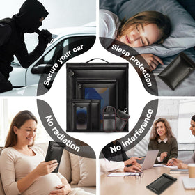 HONGDDY lifestyle scene with bags in travel gear showing convenient privacy protection