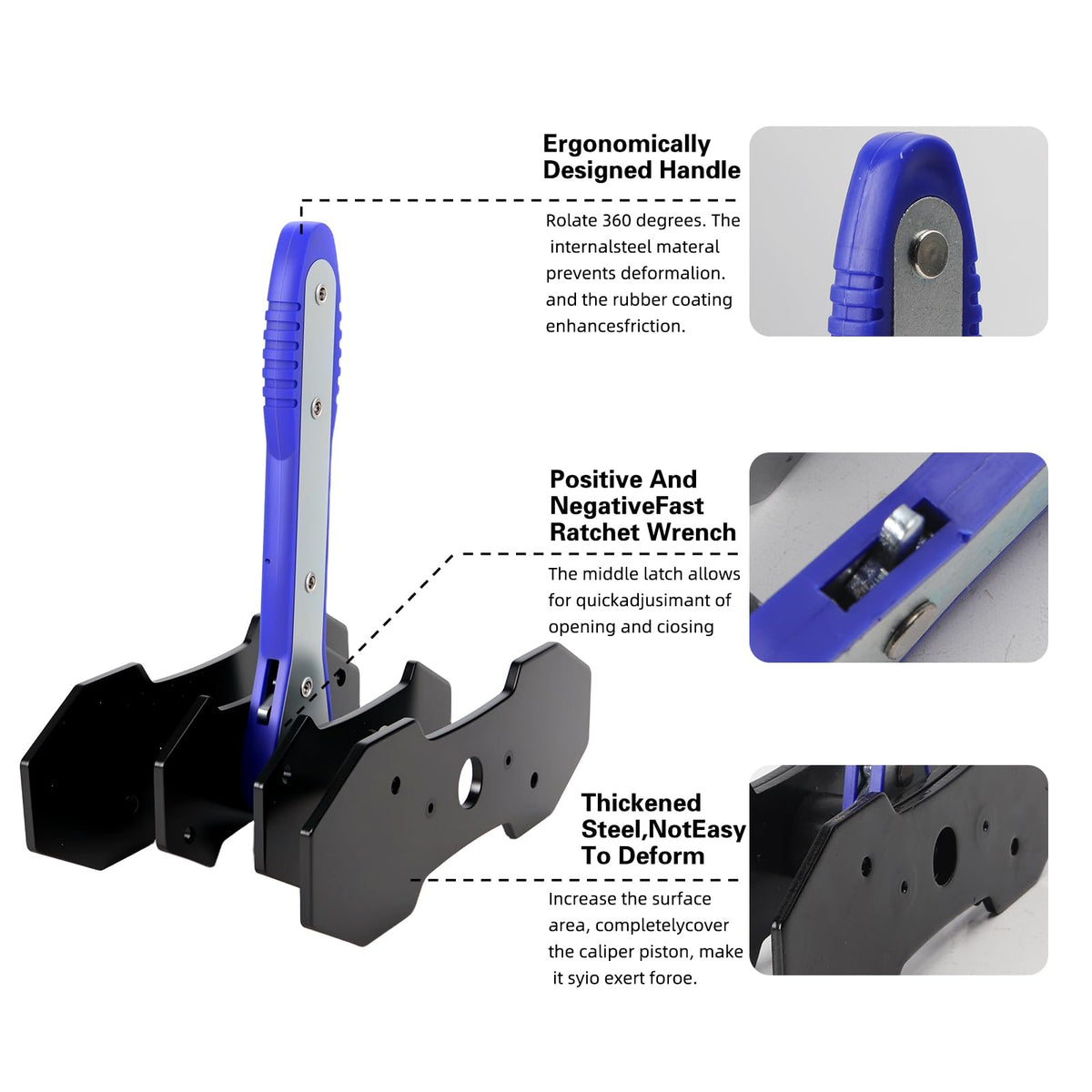 hongdounangguo ratchet head detail showing 360° swivel for tight spaces