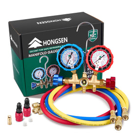 hongsen brass manifold front view showing durable construction and reliability