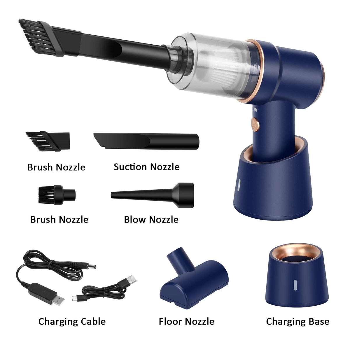 Honlibey nozzle close-up focusing on brush tip for accurate dust removal