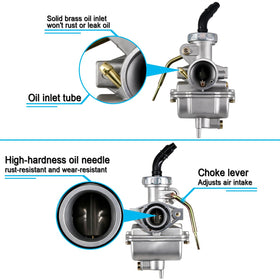 HOOAI carburetor installed on ATV showing improved throttle response